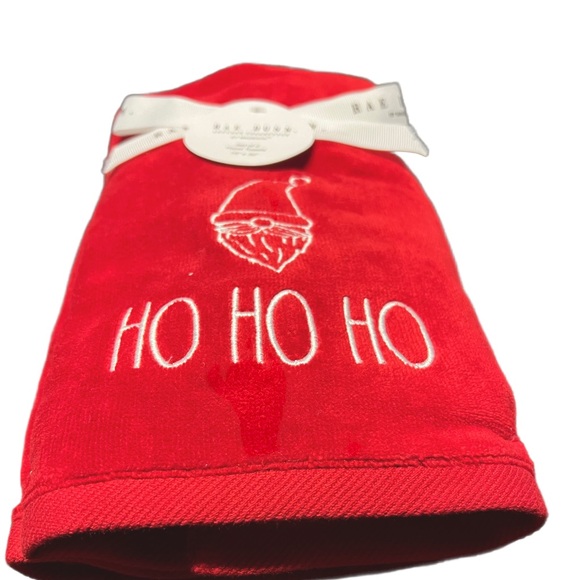 Rae Dunn Ho Ho Ho Red & White Christmas Hand Towels - Picture 1 of 3